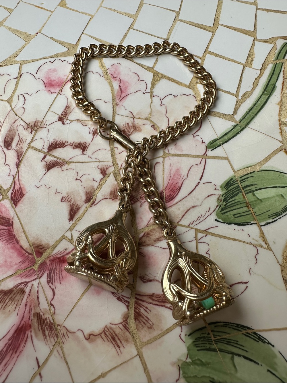Vintage Napier Double Pocket Watch Fob Bracelet